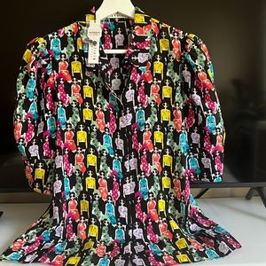 Alicia and Olivia space squad celebrating 20 years silk top brand new